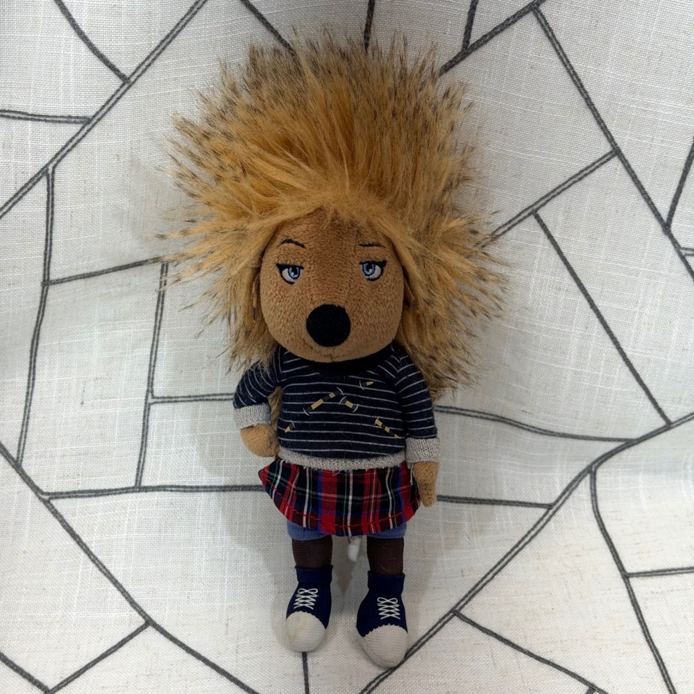 Illumination Sing Ash Porcupine Plush 9.5" Brown Rockstar Stuffed Animal Toy
